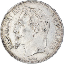 Moneta, Francja, Napoleon III, 5 Francs, 1867, Paris, AU(50-53), Srebro