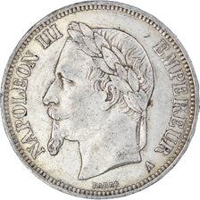 Moneta, Francia, Napoleon III, 5 Francs, 1869, Paris, MB+, Argento, KM:799.1