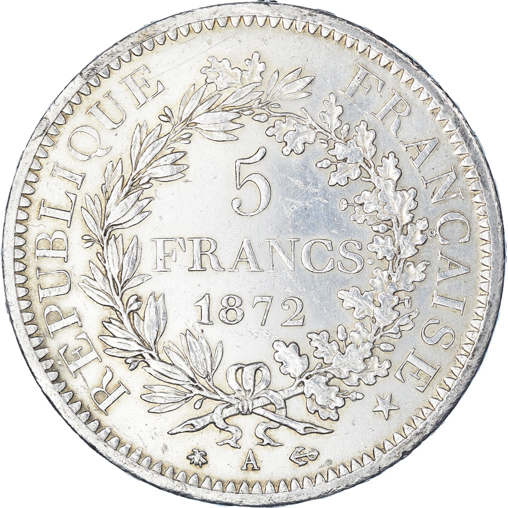 Coin, France, Hercule, 5 Francs, 1872, Paris, AU(50-53), Silver, KM:820.1