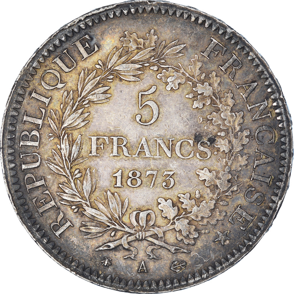 Coin, France, Hercule, 5 Francs, 1873, Paris, AU(50-53), Silver, KM:820.1
