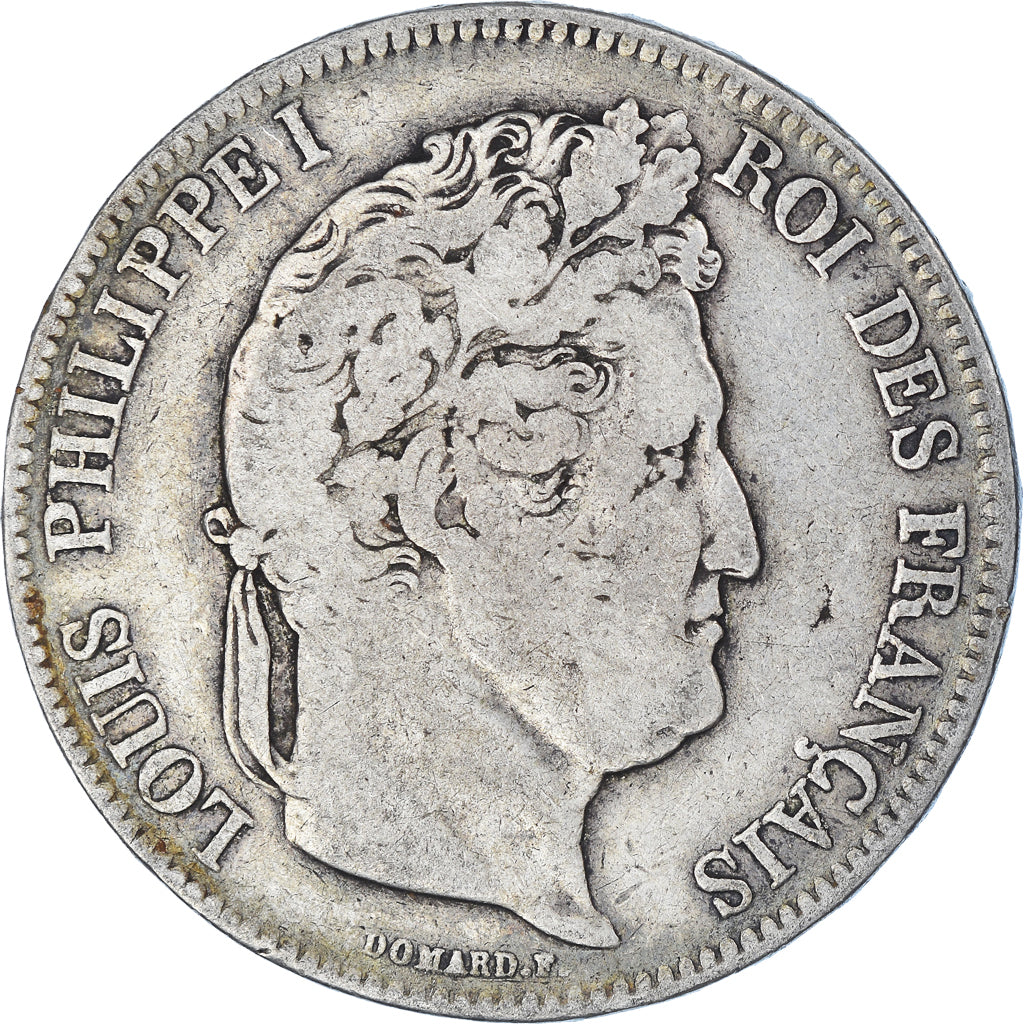 Coin, France, Louis-Philippe, 5 Francs, 1833, Perpignan, VF(20-25), Silver