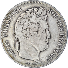 Coin, France, Louis-Philippe, 5 Francs, 1833, Perpignan, VF(20-25), Silver