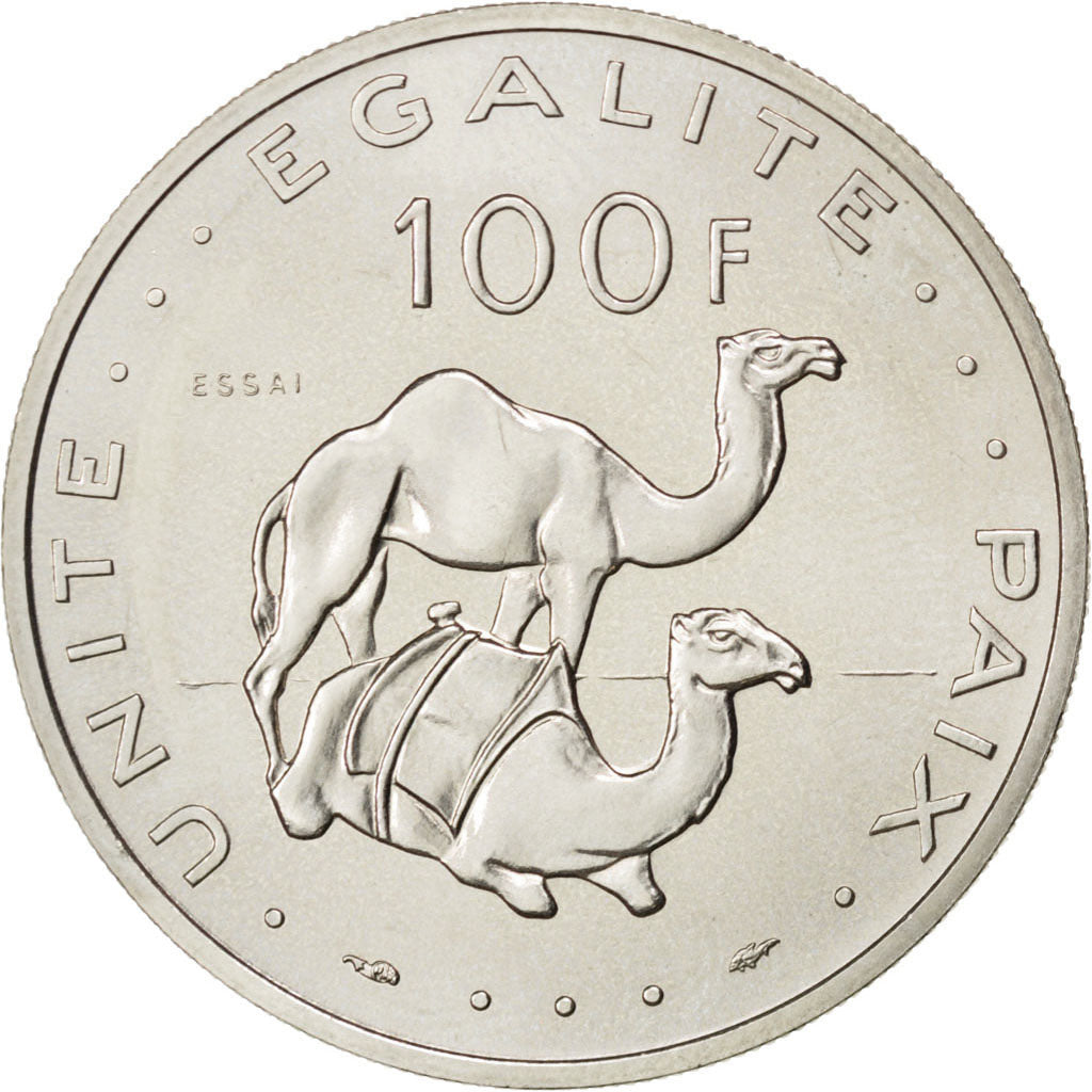 Coin, Djibouti, 100 Francs, 1977, MS(63), Cupro-nickel, KM:E7