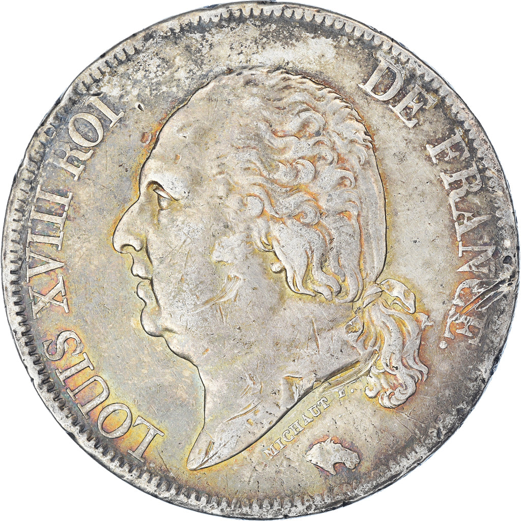 Coin, France, Louis XVIII, 5 Francs, 1821, Lille, EF(40-45), Silver, KM:711.13