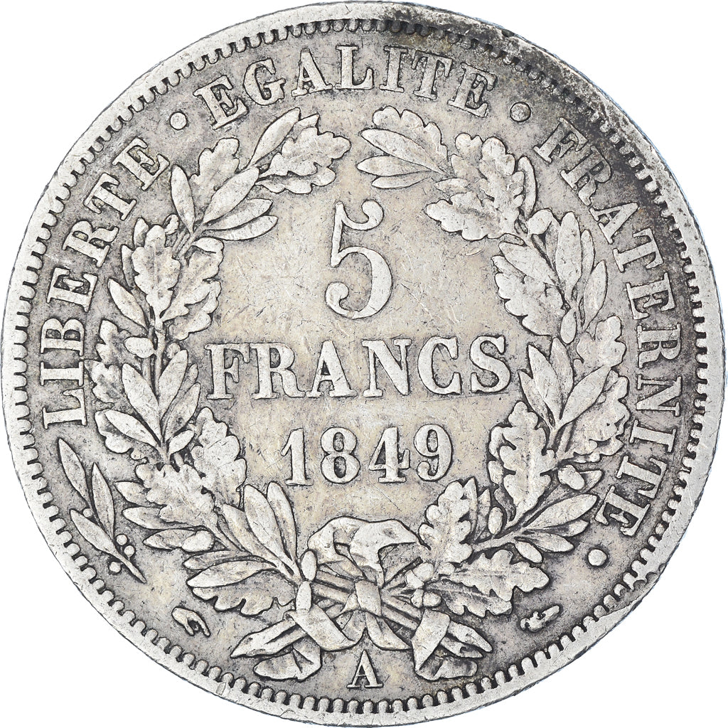 Monnaie, France, Cérès, 5 Francs, 1849, Paris, TB+, Argent, Gadoury:719