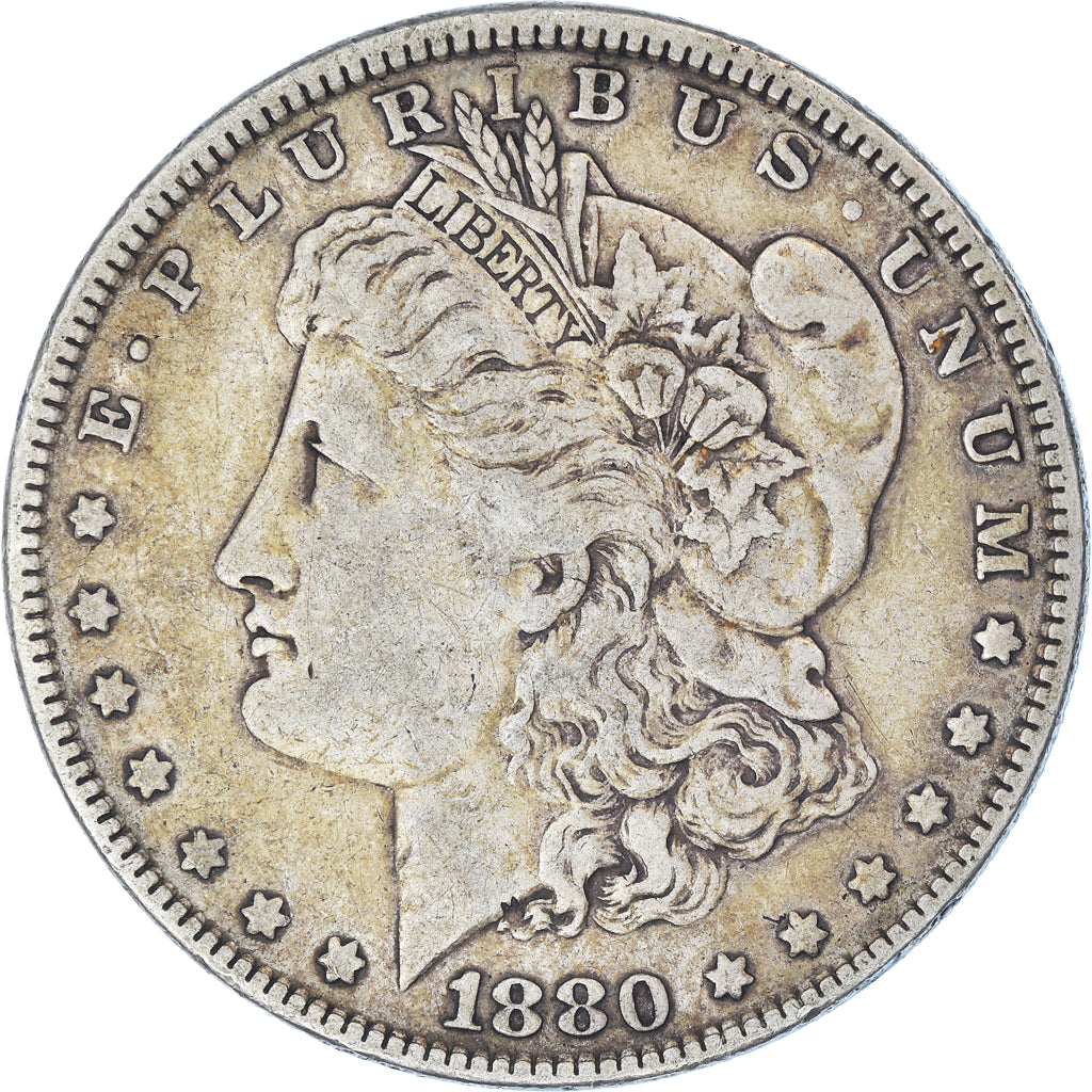 Coin, United States, Morgan Dollar, Dollar, 1880, U.S. Mint, Philadelphia
