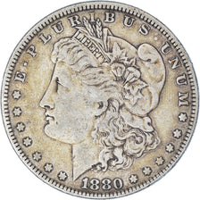 Coin, United States, Morgan Dollar, Dollar, 1880, U.S. Mint, Philadelphia