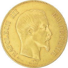 Coin, France, Napoleon III, 100 Francs, 1858, Paris, AU(50-53), Gold, KM:786.1