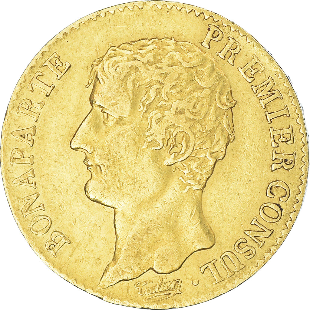 Moneda, Francia, Napoléon I, 20 Francs, An 12, Paris, MBC, Oro, KM:661