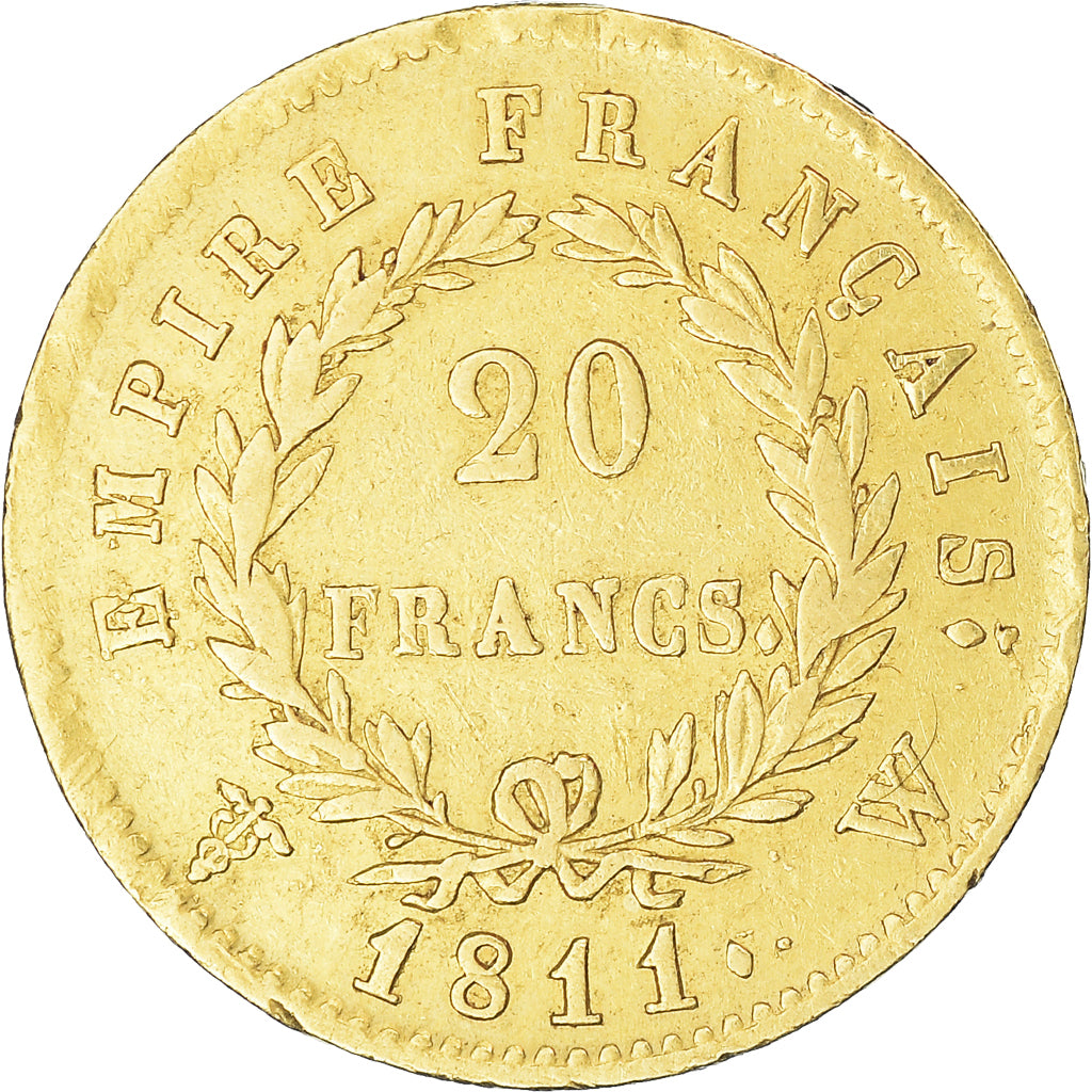 Moneta, Francja, Napoléon I, 20 Francs, 1811, Lille, EF(40-45), Złoto