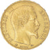 Moneda, Francia, Napoleon III, 20 Francs, 1860/50, Strasbourg, MBC+, Oro