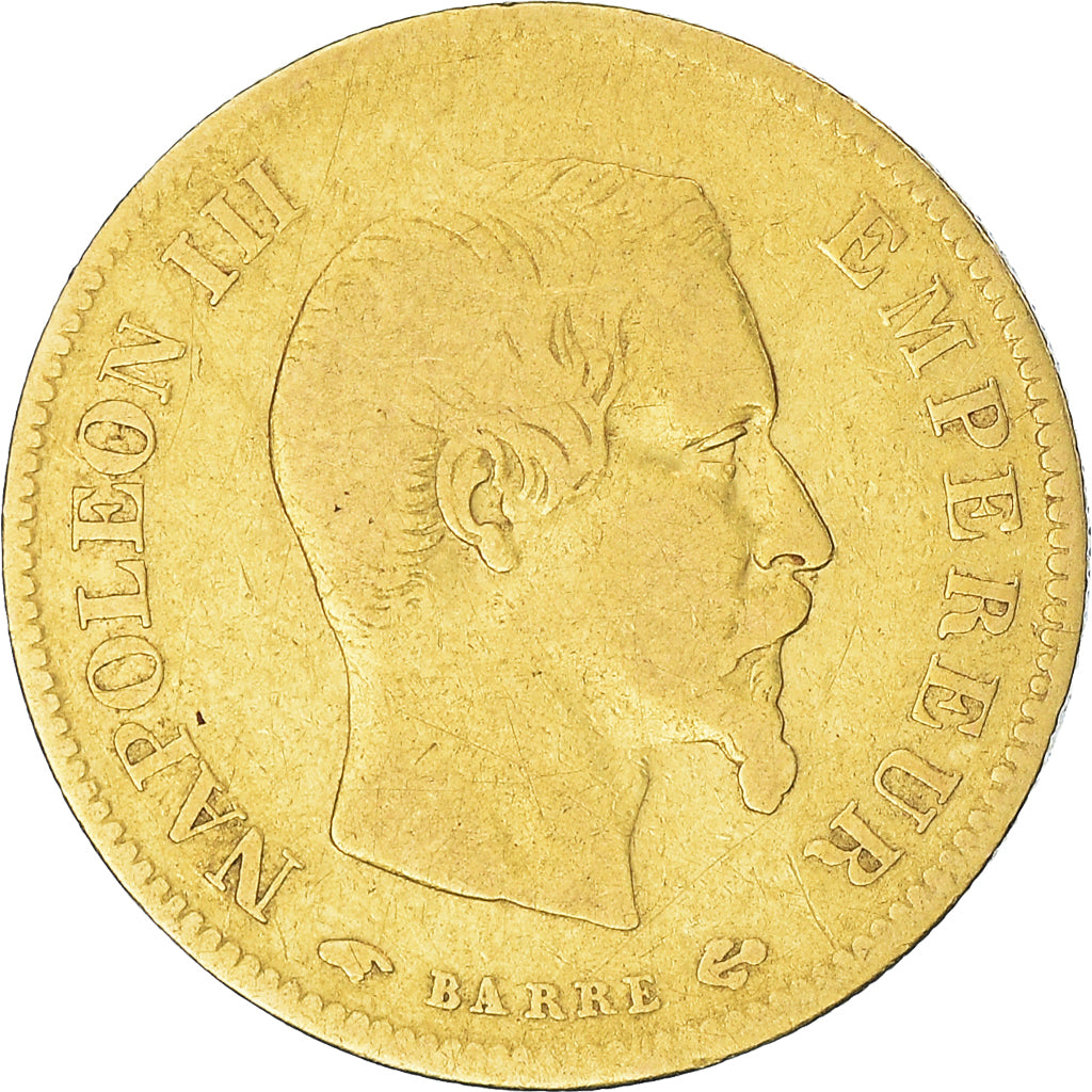 Munten, Frankrijk, Napoleon III, 10 Francs, 1857, Paris, FR+, Goud