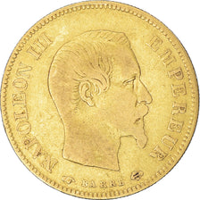Moneta, Francja, Napoleon III, Napoléon III, 10 Francs, 1857, Paris, VF(30-35)