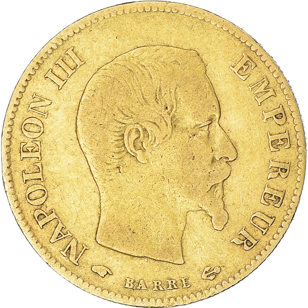 Coin, France, Napoleon III, 10 Francs, 1858, Paris, VF(30-35), Gold, KM:784.3