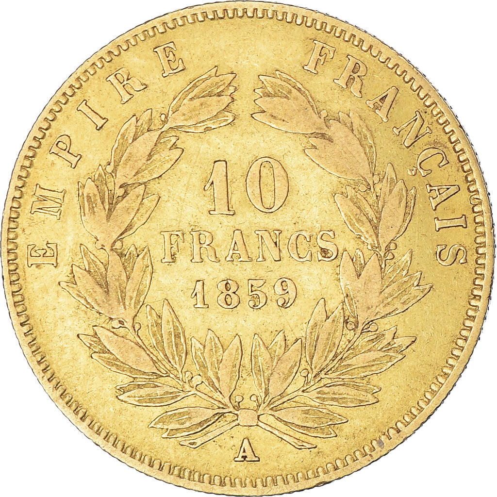 Monnaie, France, Napoleon III, 10 Francs, 1859, Paris, TB+, Or, Gadoury:1014