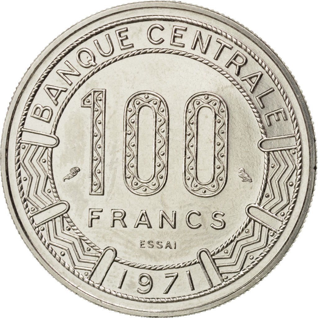 Repubblica del Congo, 100 Francs, 1971, Paris, SPL, Nichel, KM:E1
