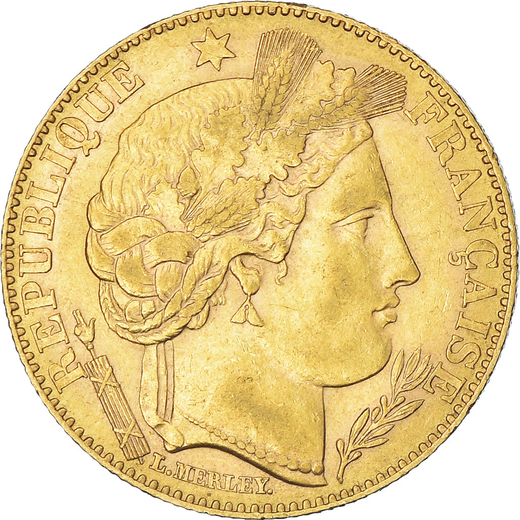 Munten, Frankrijk, Cérès, 10 Francs, 1895, Paris, ZF+, Goud, KM:830