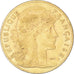 Moeda, França, Marianne, 10 Francs, 1907, Paris, AU(50-53), Dourado, KM:846