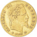 Moneda, Francia, Napoleon III, 5 Francs, 1863, Strasbourg, BC+, Oro, KM:803.2