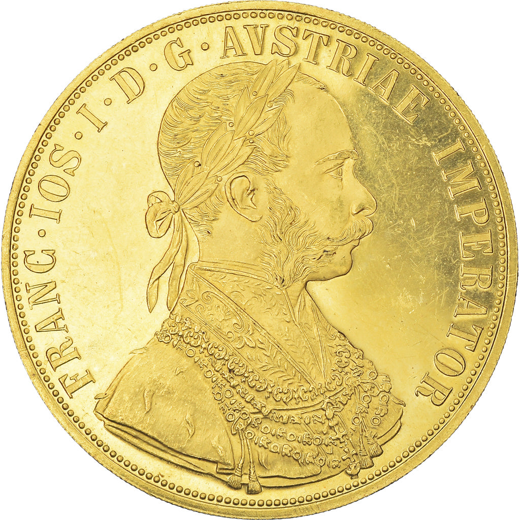 Moneda, Austria, Franz Joseph I, 4 Ducat, 1915, Vienna, Official restrike, SC