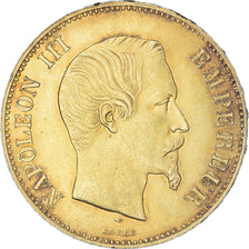 Coin, France, Napoleon III, 100 Francs, 1857, Paris, AU(50-53), Gold, KM:786.1