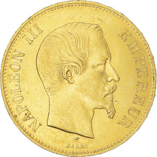 Coin, France, Napoleon III, 100 Francs, 1857, Paris, AU(50-53), Gold, KM:786.1