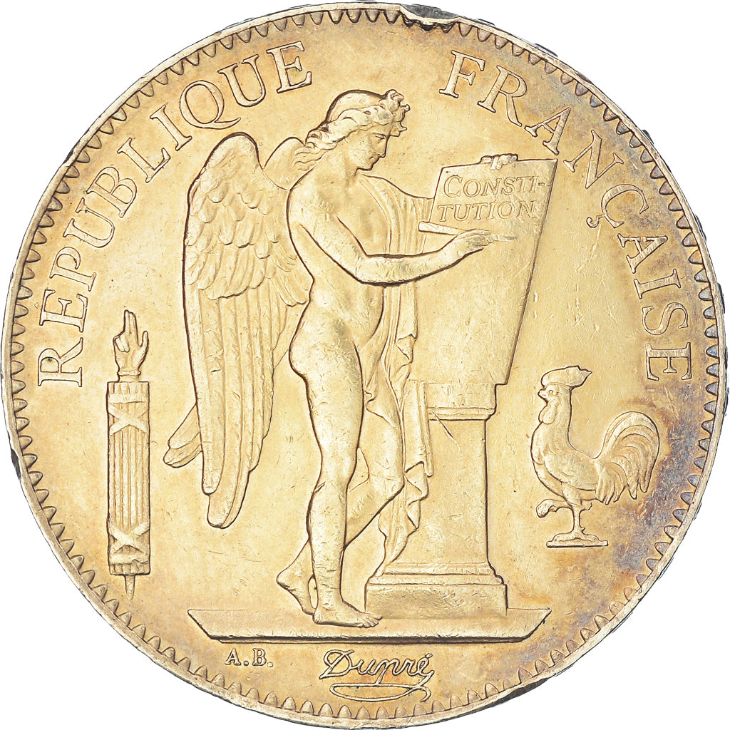 Munten, Frankrijk, Génie, 100 Francs, 1886, Paris, ZF+, Goud, KM:832
