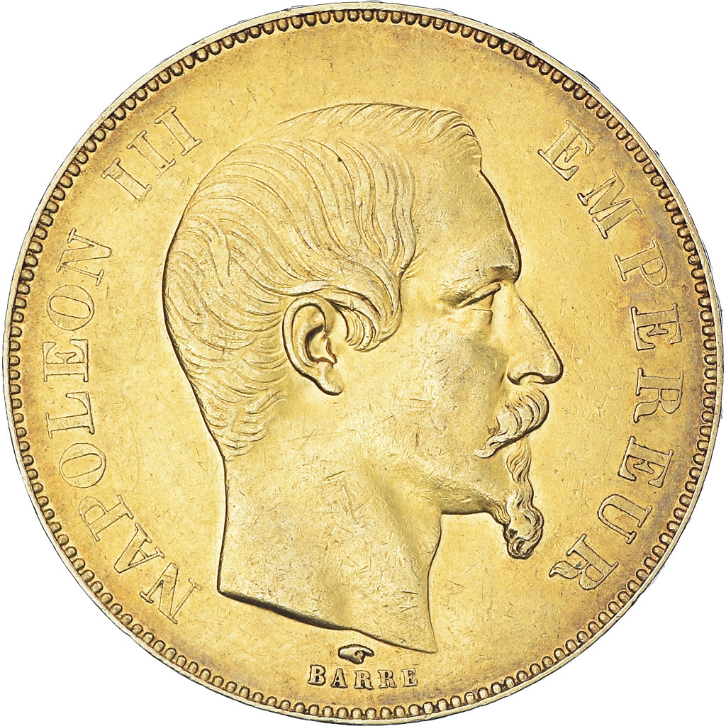 Coin, France, Napoleon III, 50 Francs, 1857, Paris, EF(40-45), Gold, KM:785.1