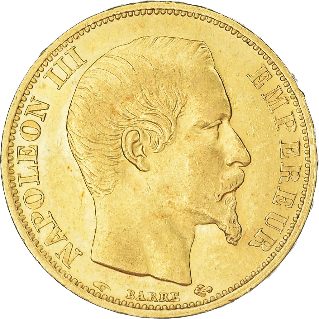 Moneda, Francia, Napoleon III, 20 Francs, 1860, Paris, MBC+, Oro, KM:781.2