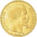 Moneda, Francia, Napoleon III, 20 Francs, 1860, Paris, MBC+, Oro, KM:781.2