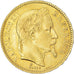 Moeda, França, Napoleon III, 20 Francs, 1861, Strasbourg, EF(40-45), Dourado