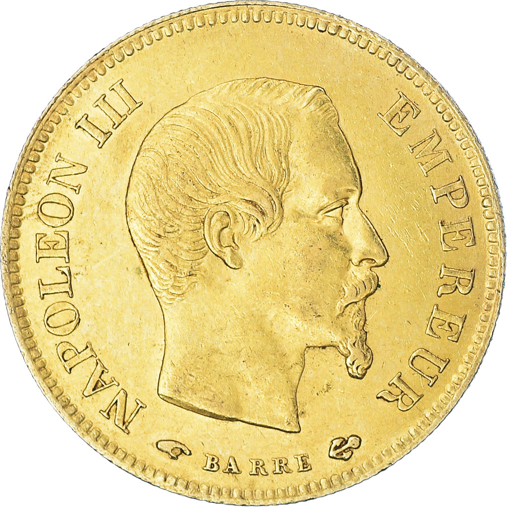 Moneta, Francia, Napoleon III, 10 Francs, 1856, Paris, BB+, Oro, KM:784.3