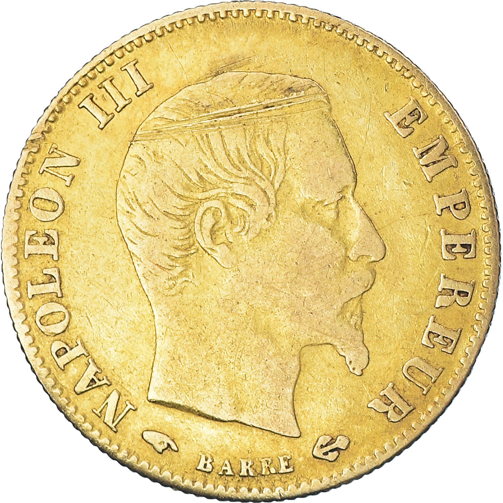 Moneta, Francja, Napoleon III, 5 Francs, 1859, Paris, VF(30-35), Złoto