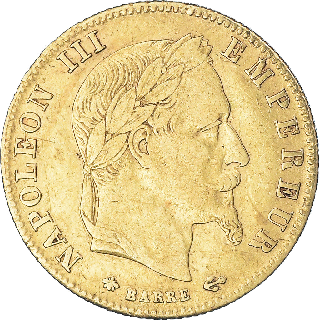 Münze, Frankreich, Napoleon III, 5 Francs, 1866, Paris, SS, Gold, KM:803.1