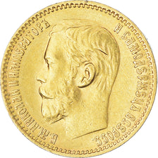 Moneta, Russia, Nicholas II, 5 Roubles, 1898, St. Petersburg, BB, Oro, KM:62