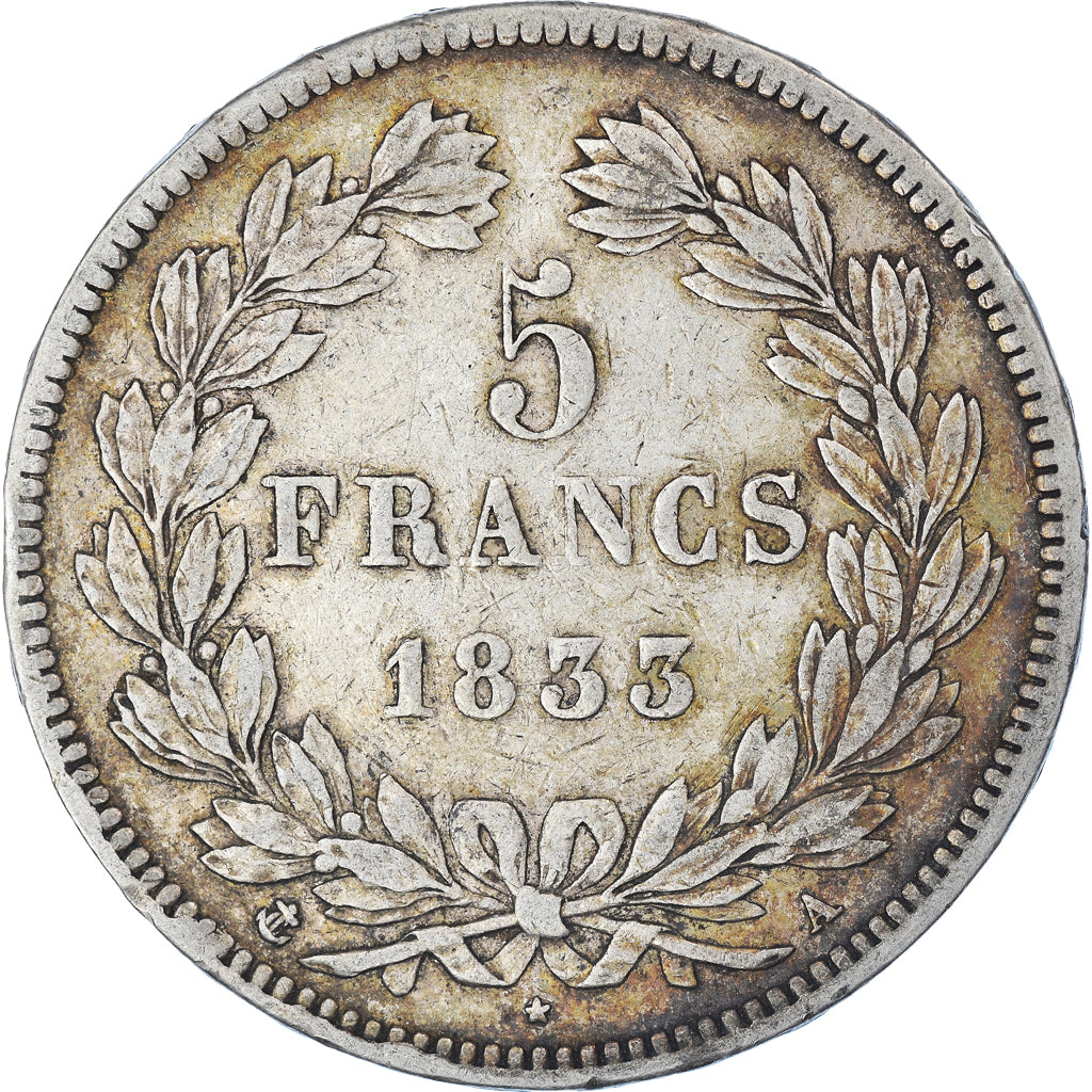 Monnaie, France, Louis-Philippe, 5 Francs, 1833, Paris, TB+, Argent