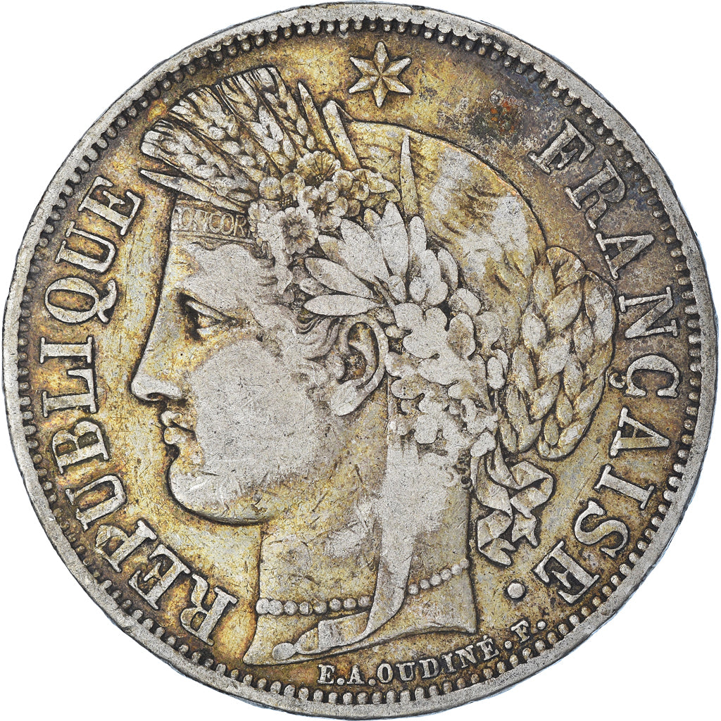 Coin, France, Cérès, 5 Francs, 1849, Paris, VF(30-35), Silver, KM:761.1