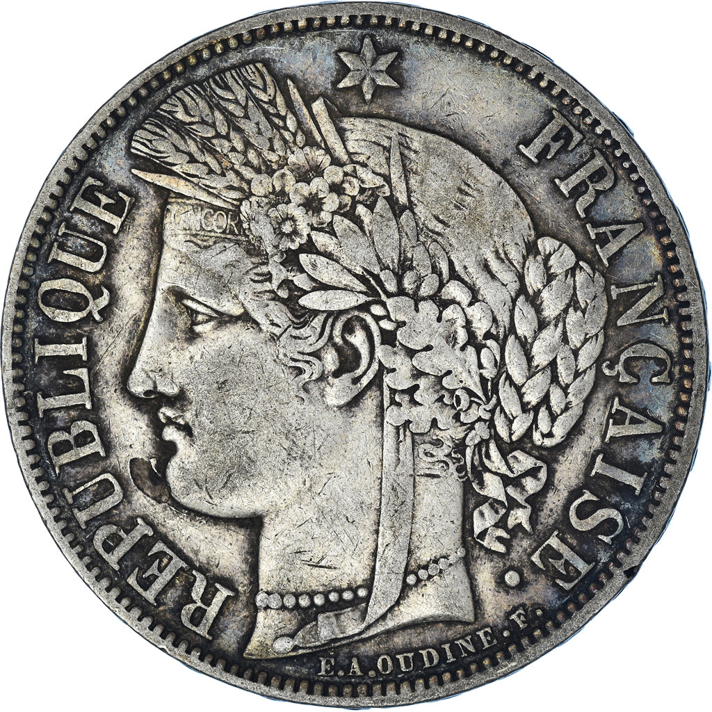 Coin, France, Cérès, 5 Francs, 1870, Paris, VF(30-35), Silver, KM:819