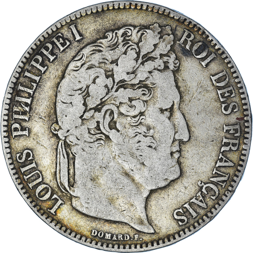 Moneta, Francia, Louis-Philippe, 5 Francs, 1834, Bordeaux, MB, Argento