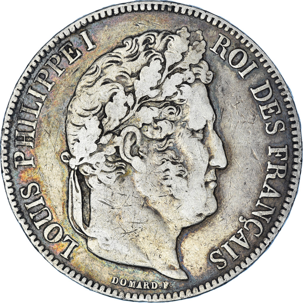 Moeda, França, Louis-Philippe, 5 Francs, 1840, Bordeaux, VF(20-25), Prata