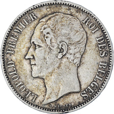 Münze, Belgien, Leopold I, 5 Francs, 5 Frank, 1865, S+, Silber, KM:17