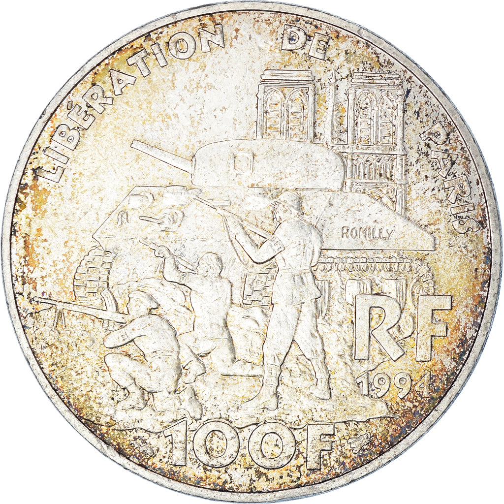 Monnaie, France, Libération de Paris, 100 Francs, 1994, SUP, Argent