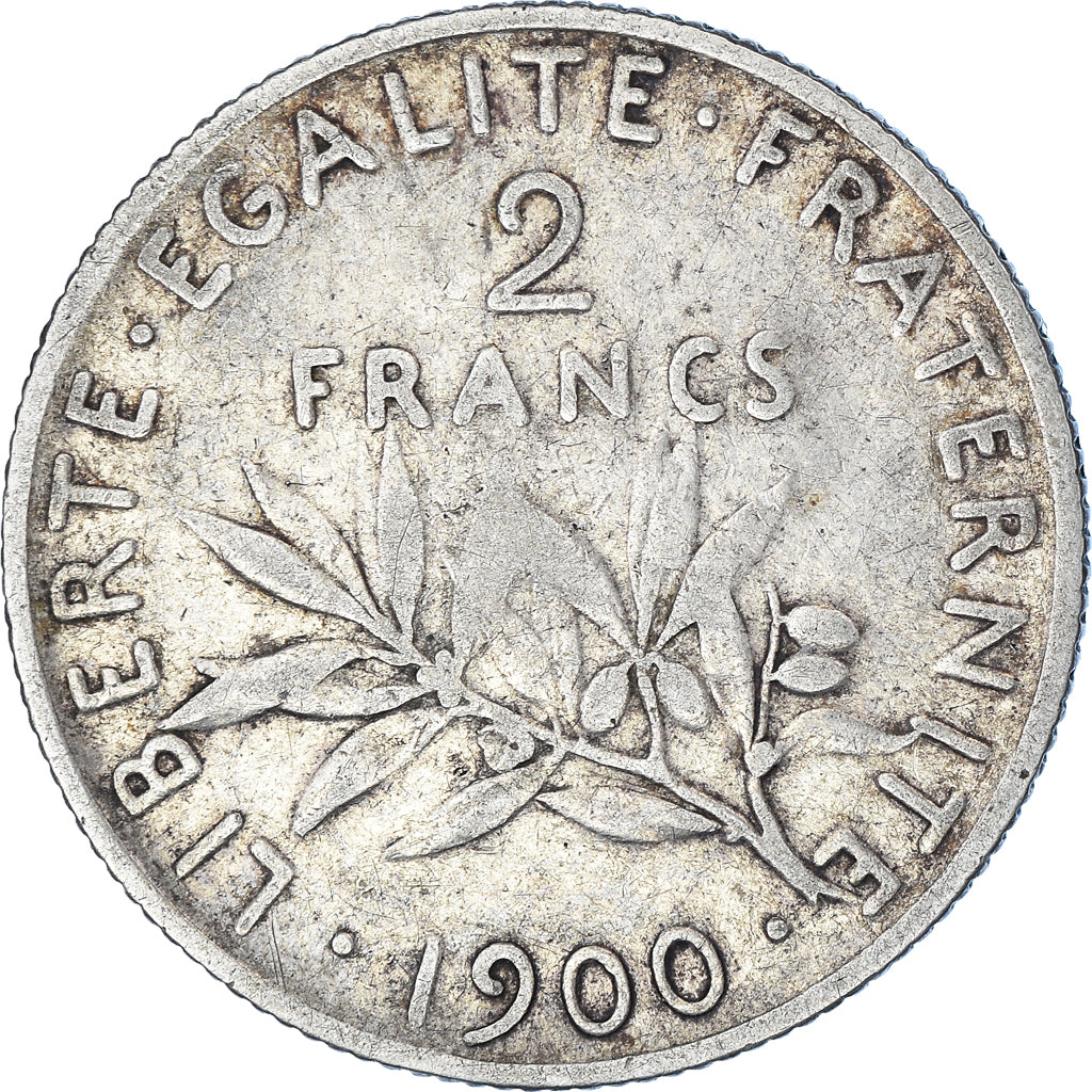 Coin, France, Semeuse, 2 Francs, 1900, Paris, VF(20-25), Silver, KM:845.1