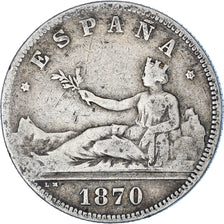 Moneta, Hiszpania, Provisional Government, 2 Pesetas, 1870 (73), Madrid
