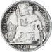 Moneda, INDOCHINA FRANCESA, 10 Cents, 1911, Paris, BC+, Plata