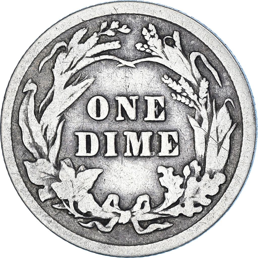 Coin, United States, Barber Dime, Dime, 1911, U.S. Mint, Philadelphia