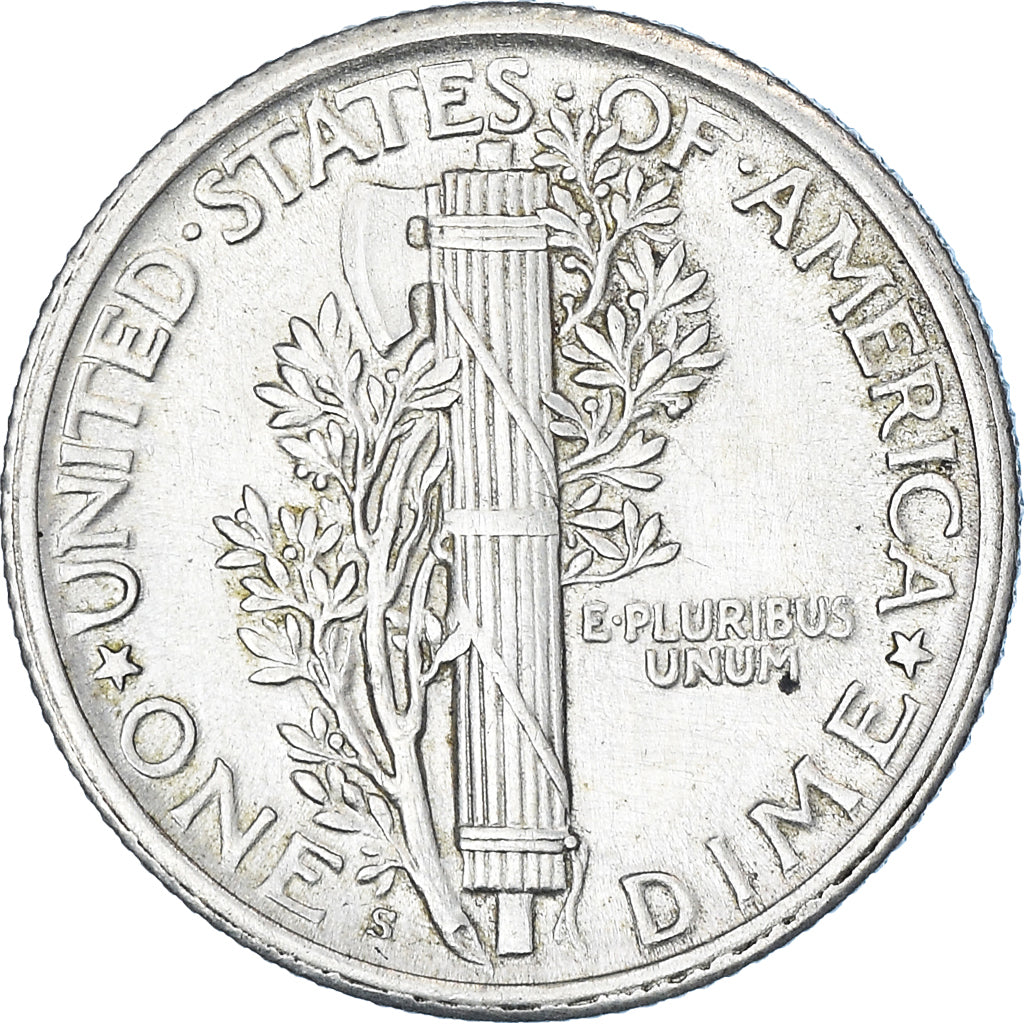 Coin, United States, Mercury Dime, Dime, 1918, San Francisco, Philadelphia