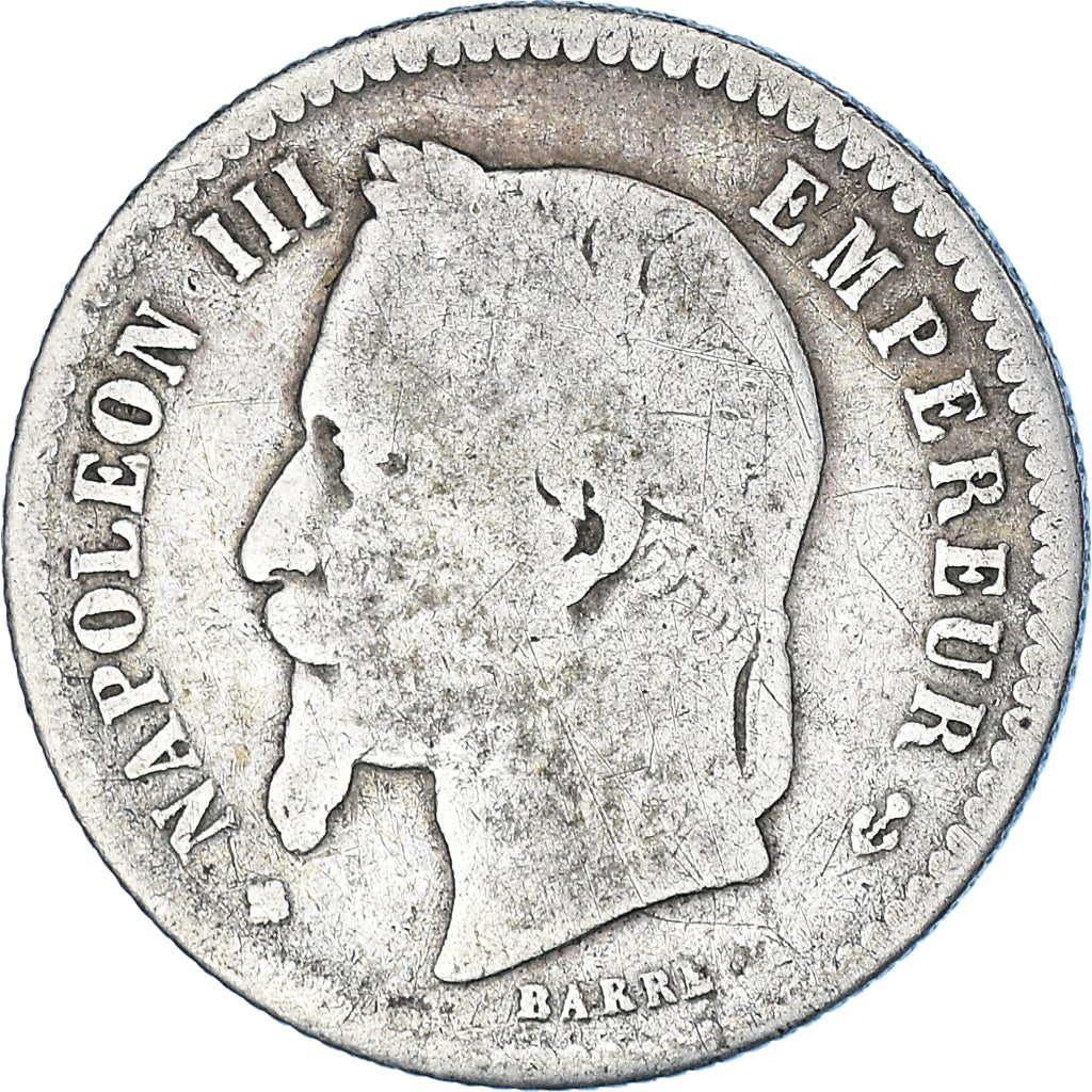 Munten, Frankrijk, Napoleon III, 50 Centimes, 1864, Strasbourg, ZG+, Zilver
