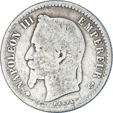 Munten, Frankrijk, Napoleon III, 50 Centimes, 1864, Strasbourg, ZG+, Zilver