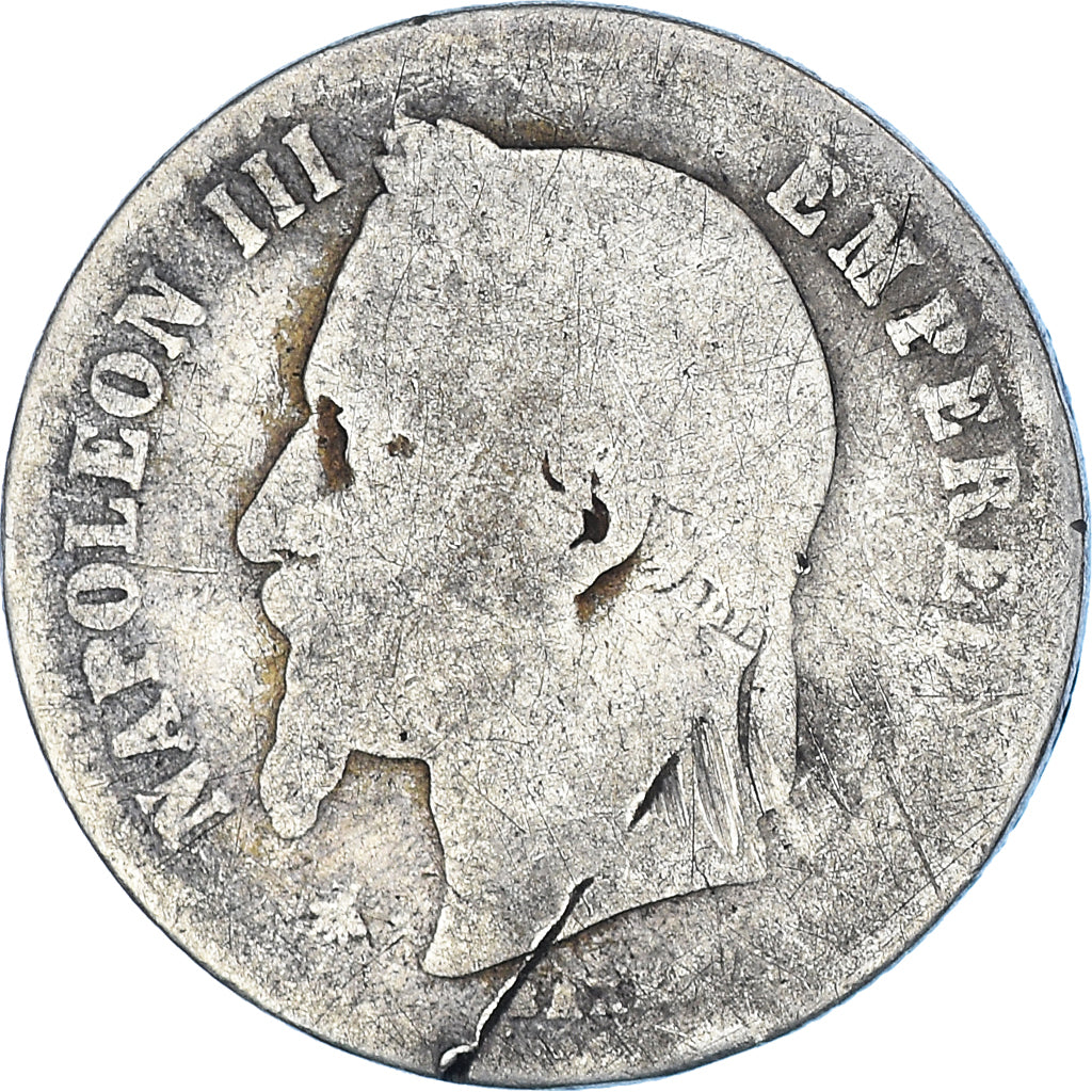 Coin, France, Napoleon III, 50 Centimes, 1865, Paris, F(12-15), Silver